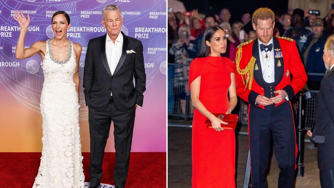 image of prince harry and meghan markle, David foster, Katherine McPhee 