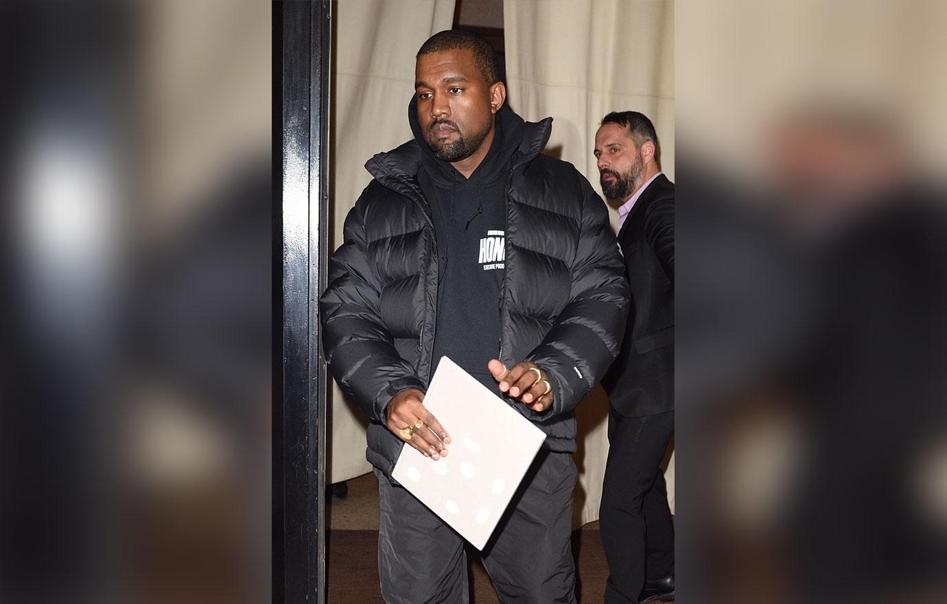 Kanye West Stays Bundled Up As He Leaves His New York Hotel