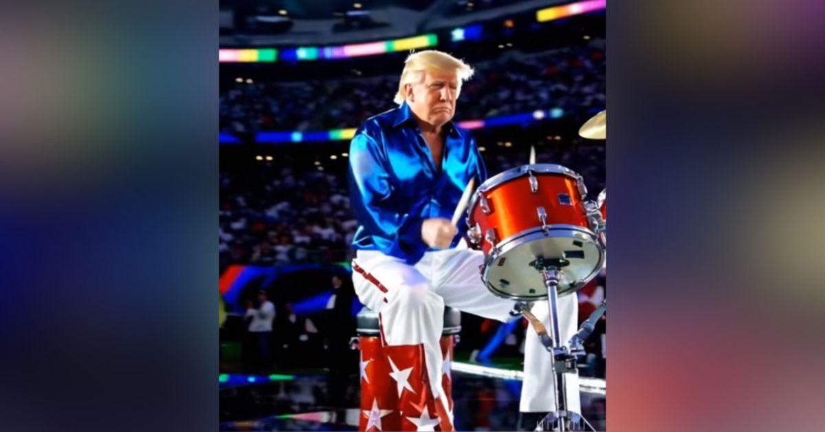 donald trump posts bizarre ai video himself rocking journey song