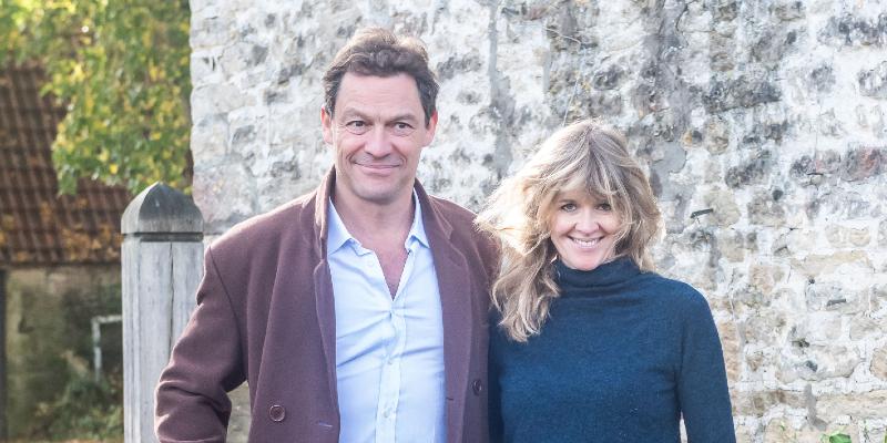 Dominic West and wife Catherine FitzGerald make a statement to press outside their Cotswolds home after Dominic was seen kissing actress Lily James whilst in Rome