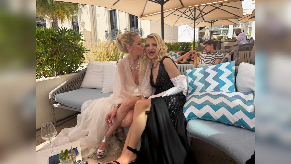 tina win makes cannes debut hits amfar gala with best friend tara reid and takes new york at tribeca