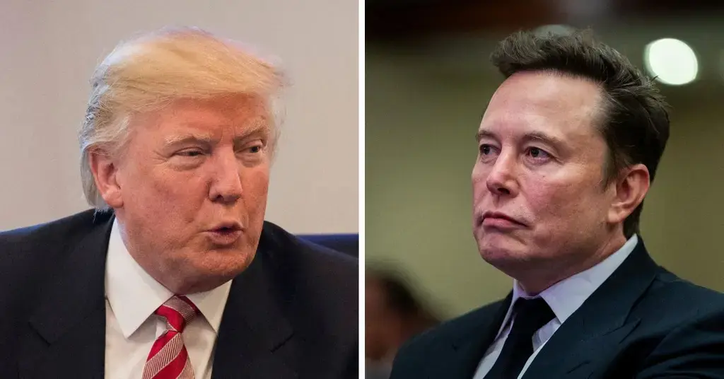 Composite photo of Donald Trump and Elon Musk