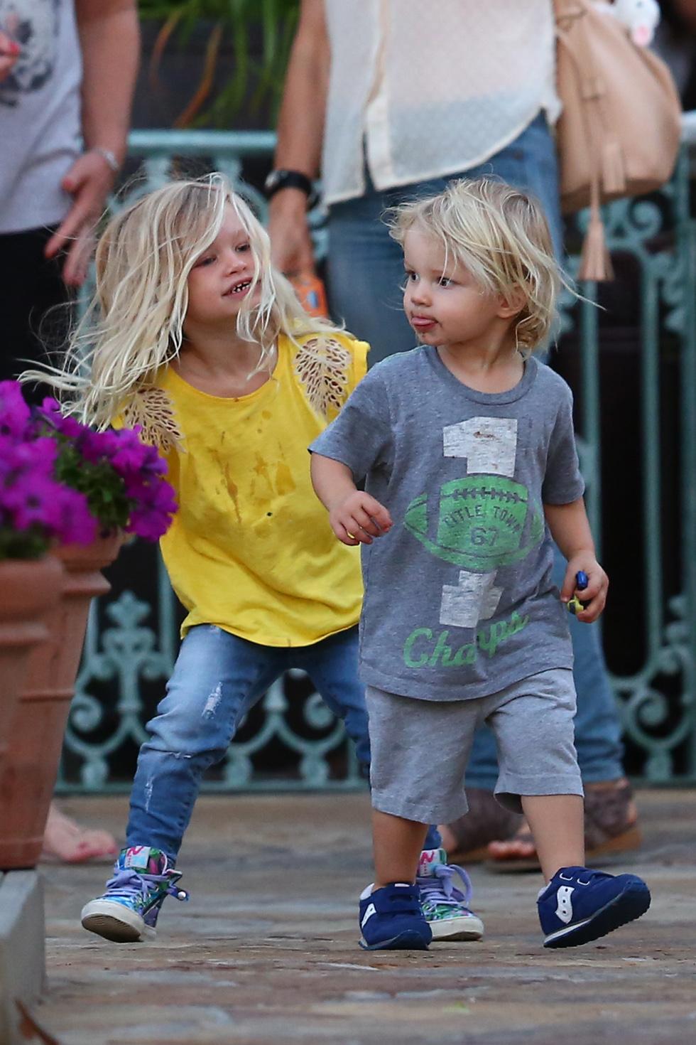 *EXCLUSIVE* Maxwell Johnson takes good care of her little brother Ace