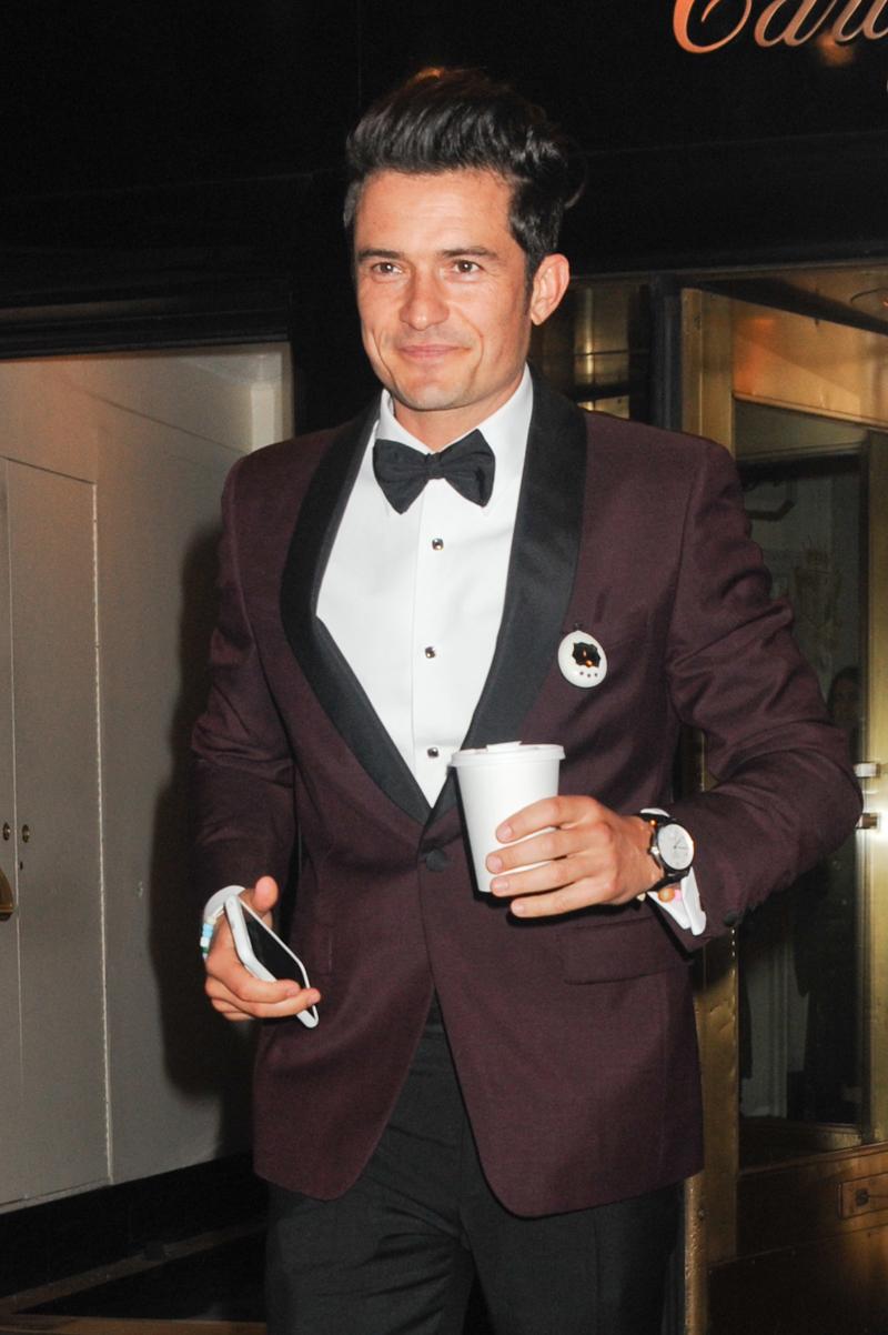 Orlando Bloom leaves the Carlyle Hotel on his way to the Met Gala