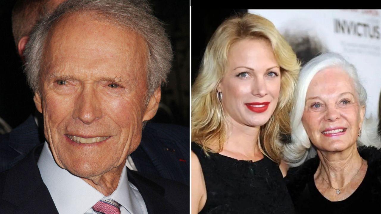 Split photo of Clint Eastwood and  Alison Eastwood & Maggie Johnson