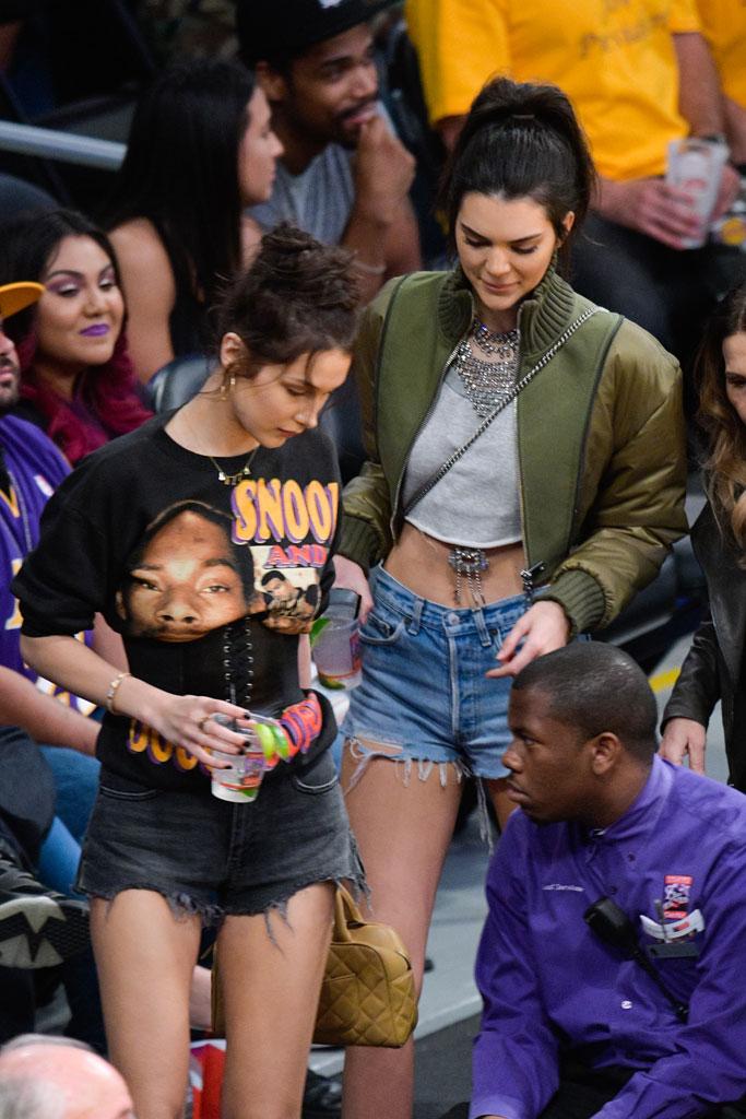 Celebrities At The Los Angeles Lakers Game