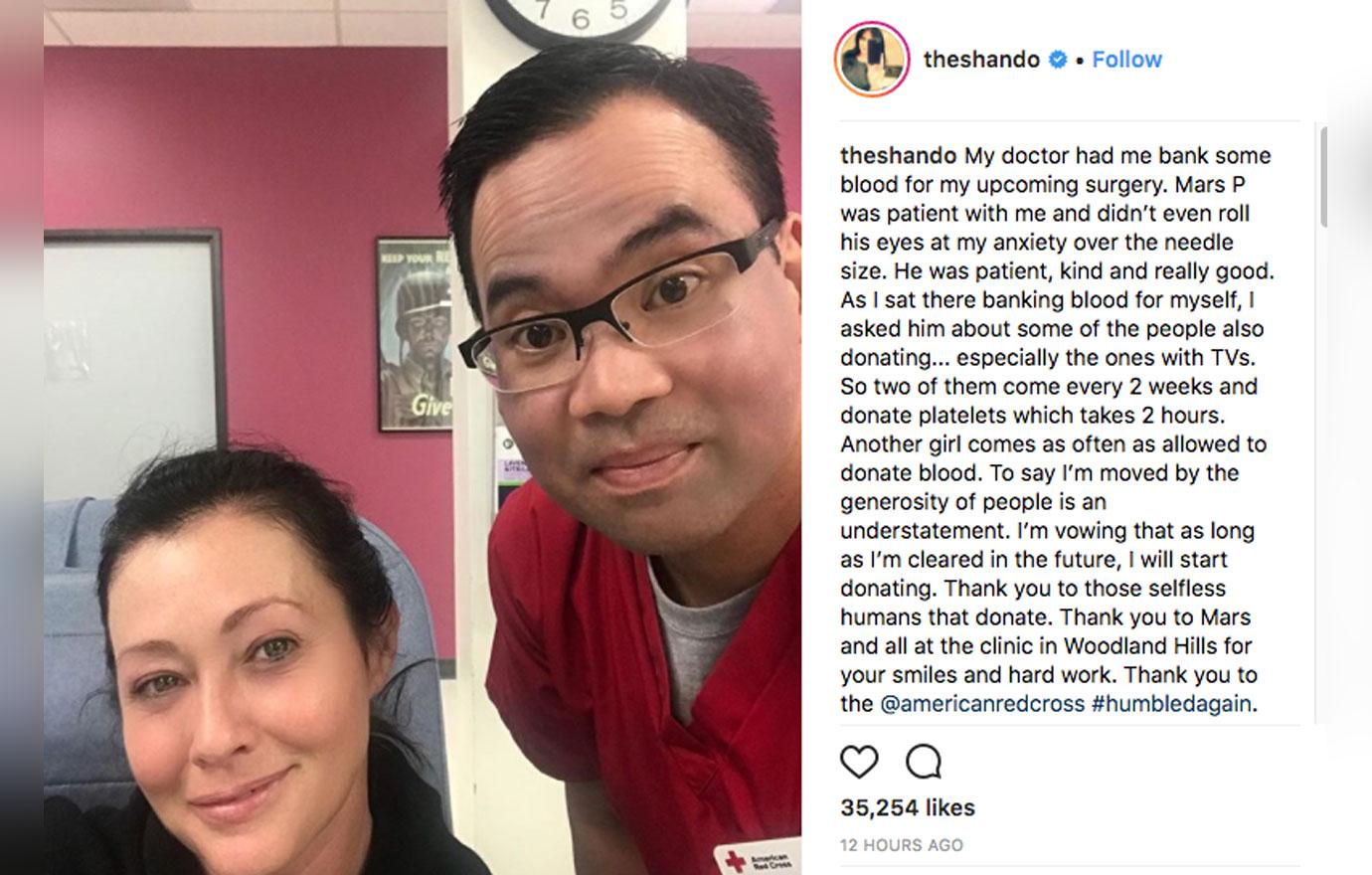 Shannen doherty health update hospital photo 1