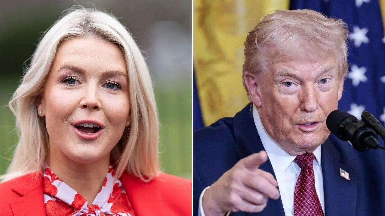 image of trump and Karoline Leavitt