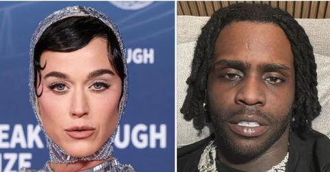 split photo of katy perry and chief keef