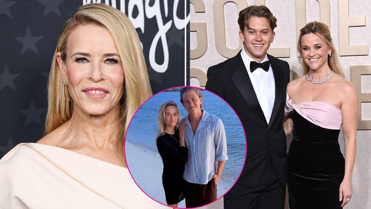 Split image of Chelsea Handler and Deacon Phillippe with Reese Witherspoon.
