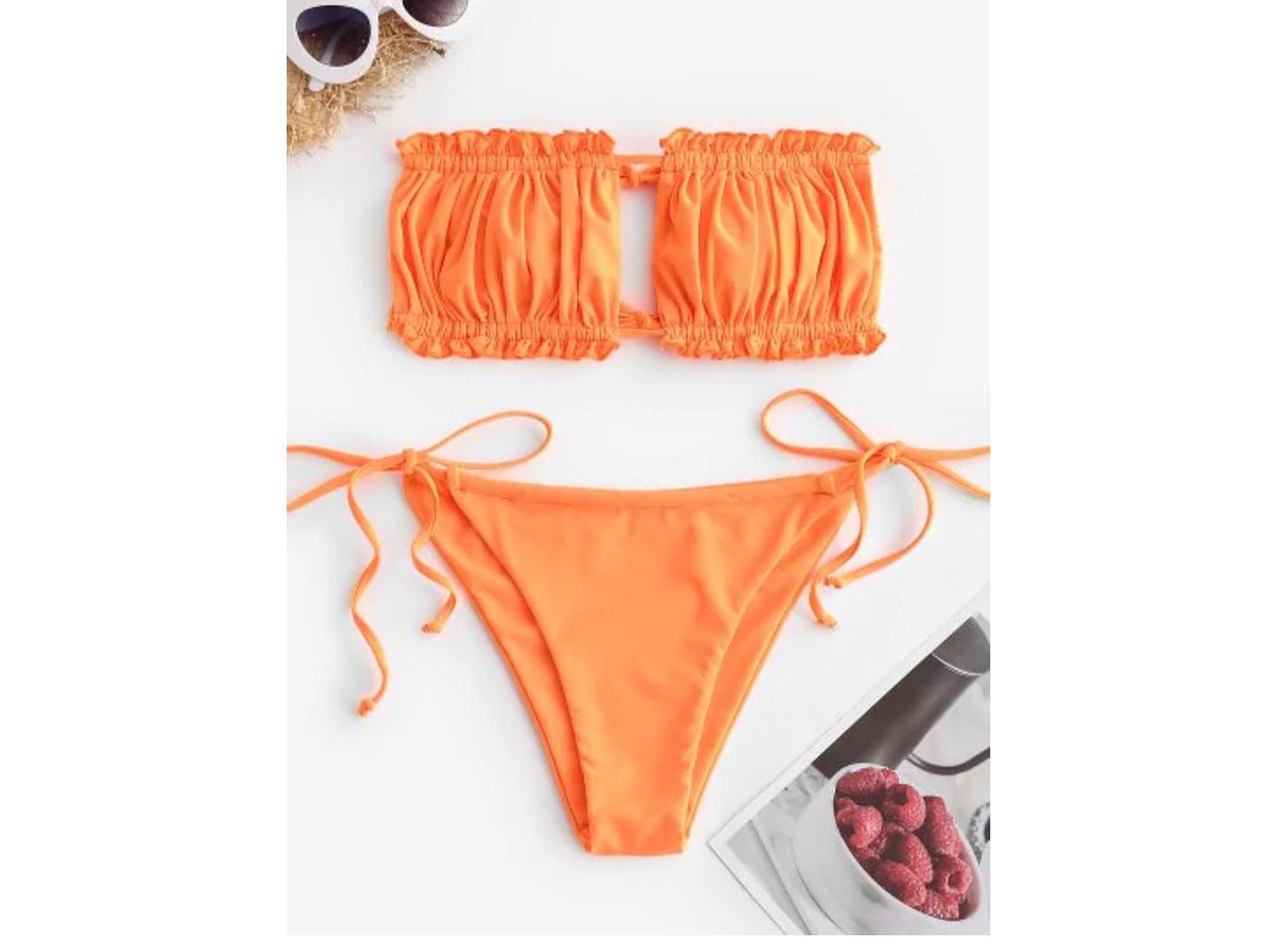 lady gaga sexy neon orange bikini strappy shop