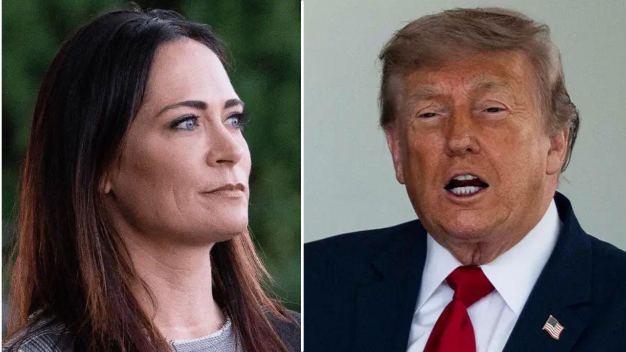 Image of Stephanie Grisham and President Donald Trump