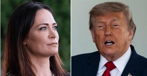 Image of Stephanie Grisham and President Donald Trump