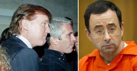 Composite photo of Donald Trump, Jeffrey Epstein and Larry Nassar