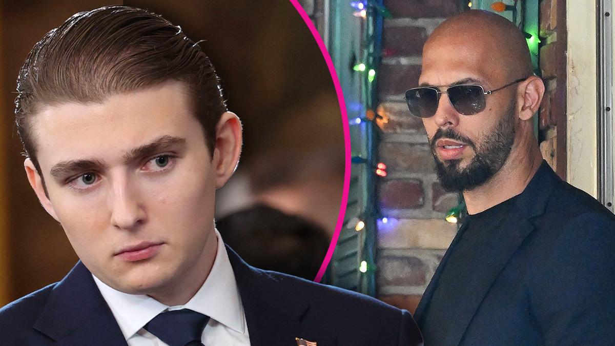 Composite photo of Barron Trump and Andrew Tate