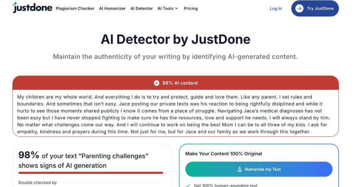 Photo of Just Done AI Result