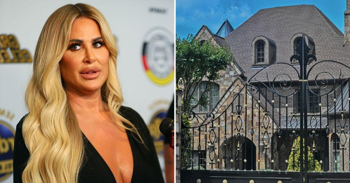 Composite photo of Kim Zolciak and her house