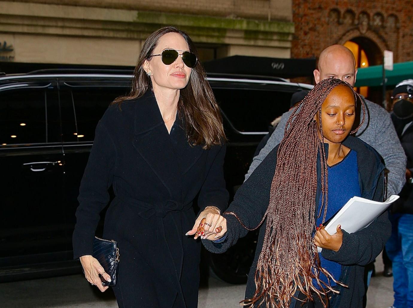 angelina jolie goes apartment hunting nyc son pax daughter zahara