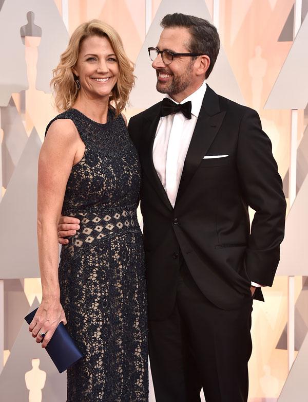 Steve carell nancy carell 2015 oscars arrivals 01