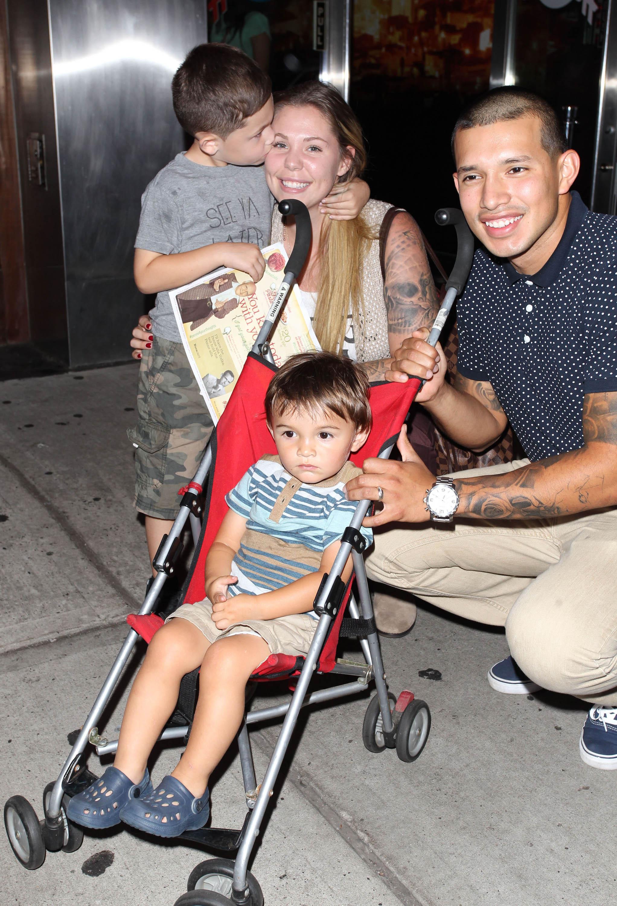 Teen Mom stars Kailyn Lowry and Javi Marroquin in Times Square