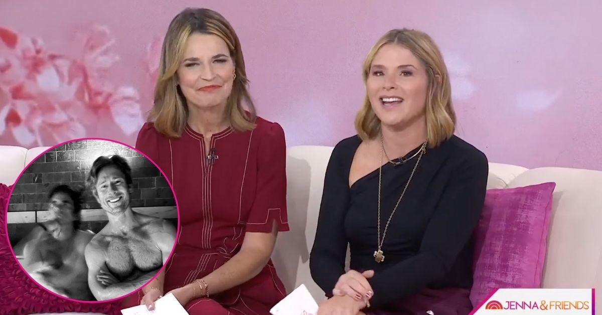 Photo of Savannah Guthrie, Jenna Bush Hager, Glen Powell and John Stamos