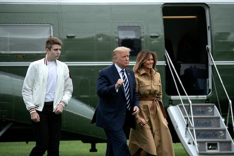 barron trump found out dad donald got shot