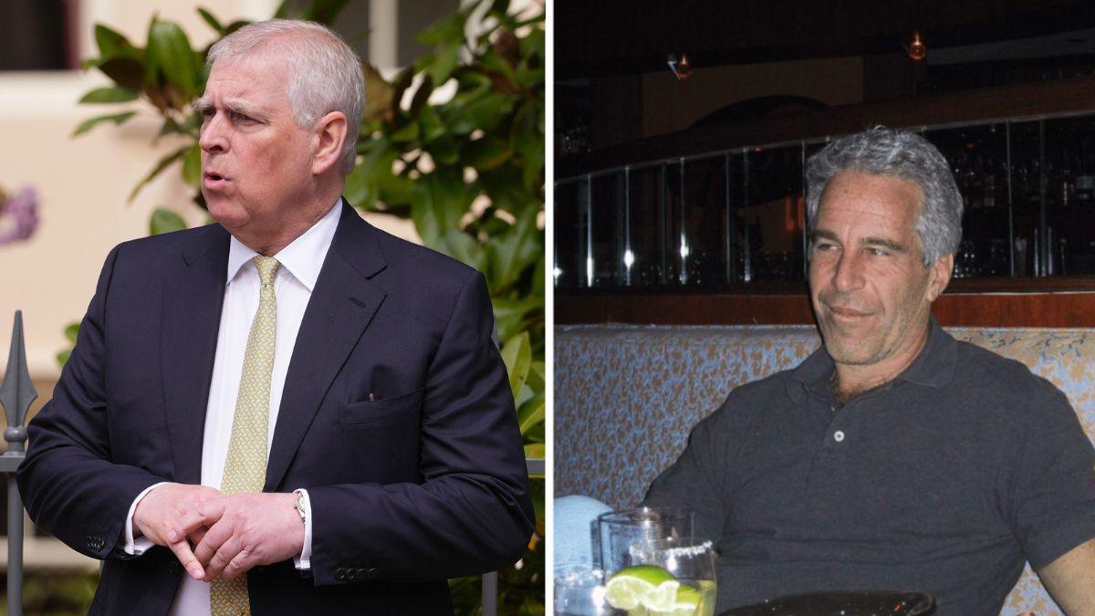 image split of prince Andrew and Jeffrey epstein