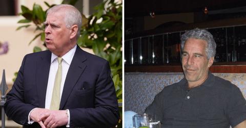 image split of prince Andrew and Jeffrey epstein