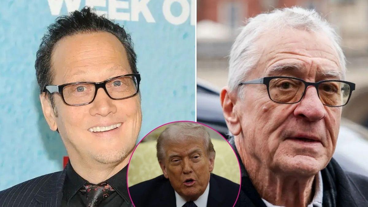 Composite photo of Rob Schneider, Donald Trump and Robert De Niro.