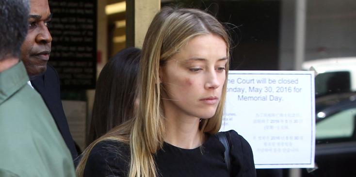 Amber Heard leaves court in LA after claiming Johnny Depp physically assaulted her