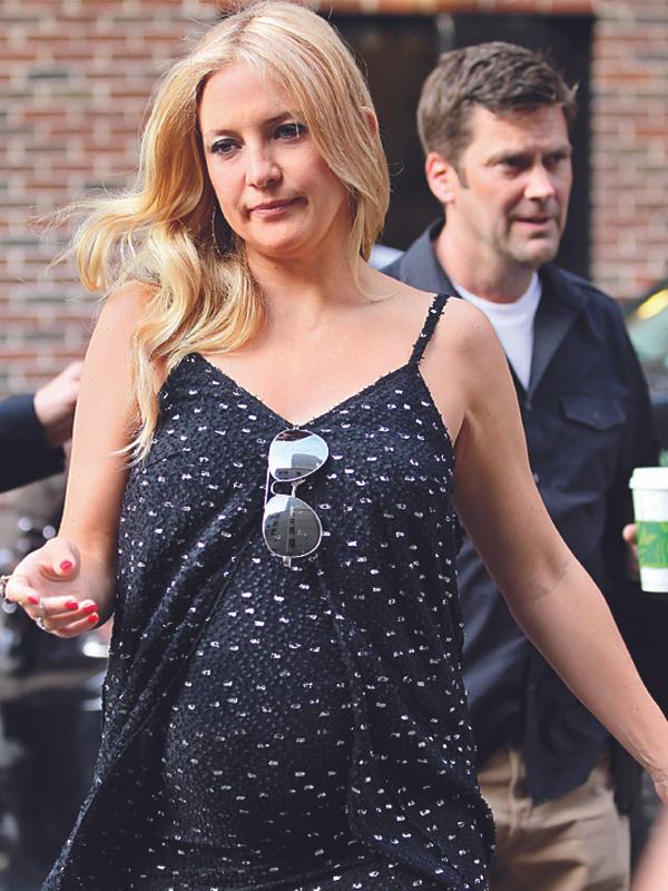 Kate Hudson seen outside The Ed Sullivan Theatre in New York City