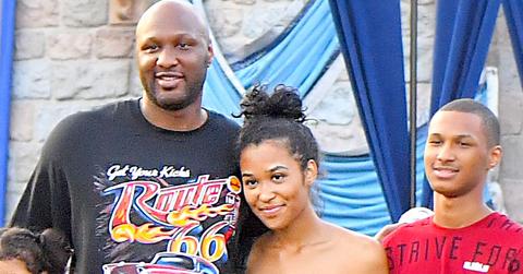 EXCLUSIVE: Lamar Odom looks happy and healthy as he spends the day at Disneyland with his Kids Destiny and Lamar Odom Jr