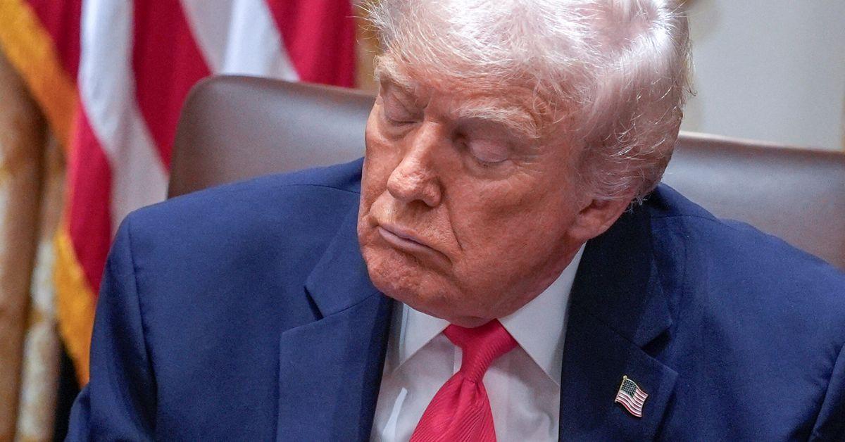 image of Donald Trump recently fell asleep while at an event. 