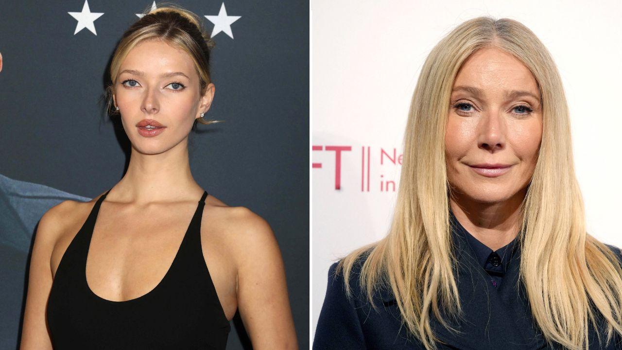 Split photo of Apple Martin and Gwyneth Paltrow