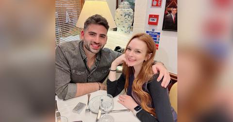 thumbnailnewlywed lindsay lohan beaming with husband bader shammas on european getaway pp