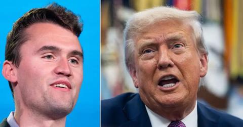 image of Donald Trump is speaking at the service.