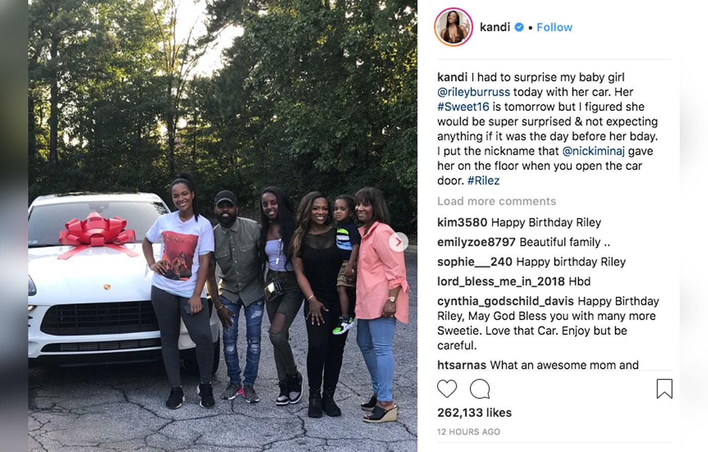 Kandi burruss gifts daughter riley porsche 16th birthday 4