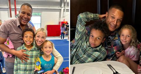 Composite photo of Craig Melvin, Lindsay Czarniak and their kids.