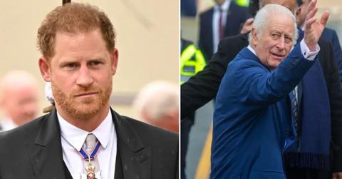 Composite photo of Prince Harry and King Charles