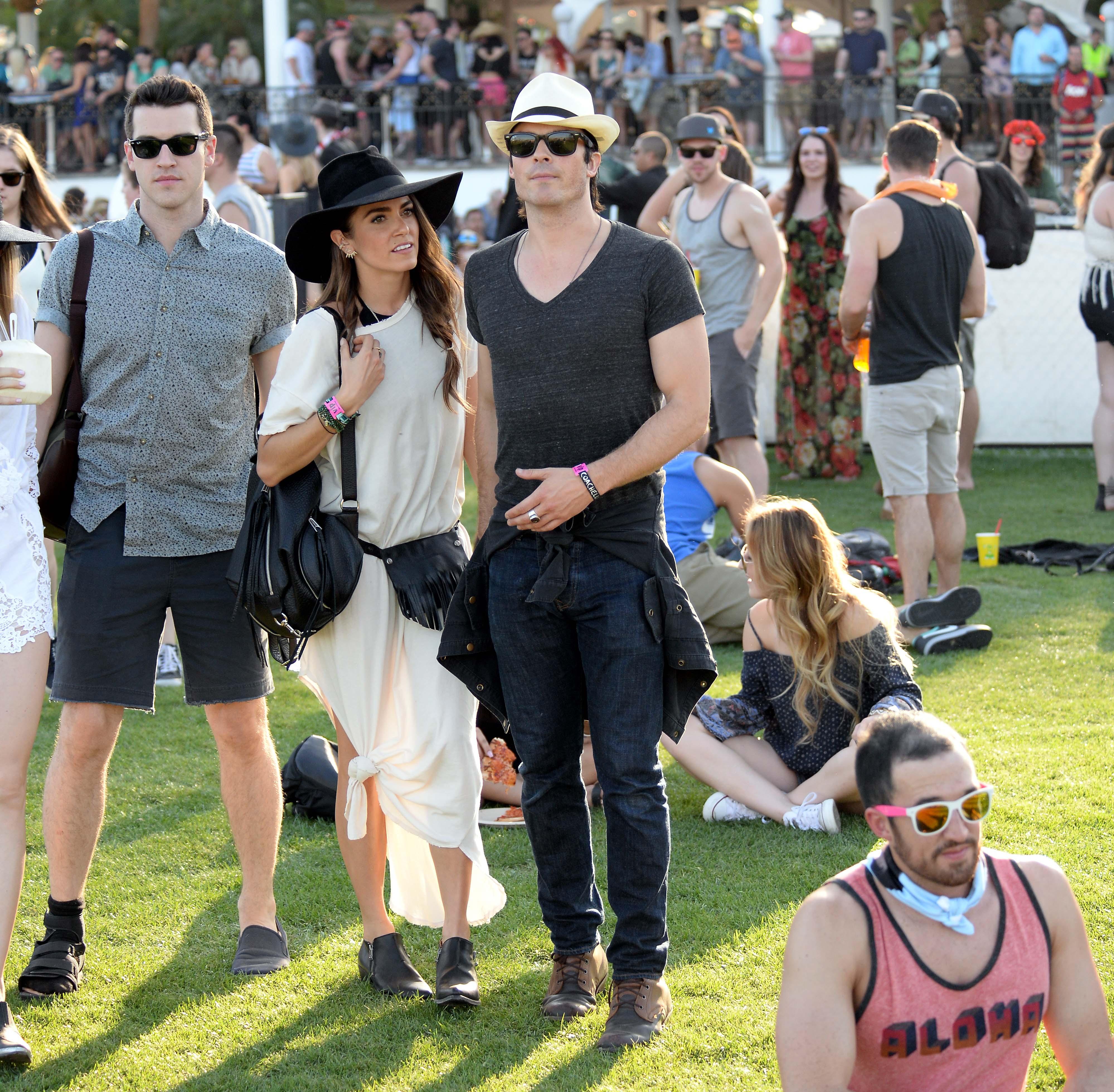 EXCLUSIVE: Ian Somerhalder and Nikki Reed look so much in love as they are seen on Day 2 of the Coachella Music Festival in Indio, Ca