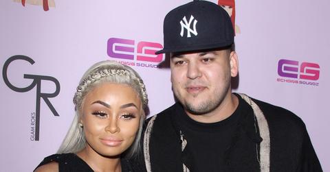 Blac Chyna and Rob Kardashian at Blac Chyna’s “ChyMoji” launch party in Hollywood