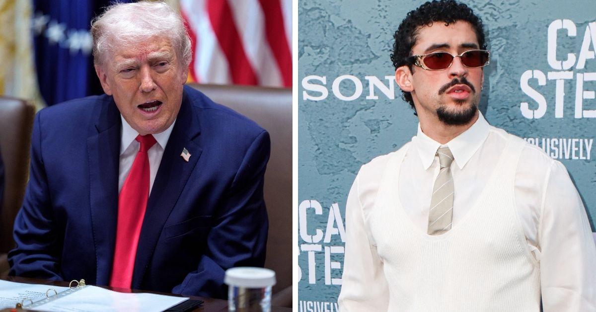 image of Donald Trump also slammed the NFL and Bad Bunny online.