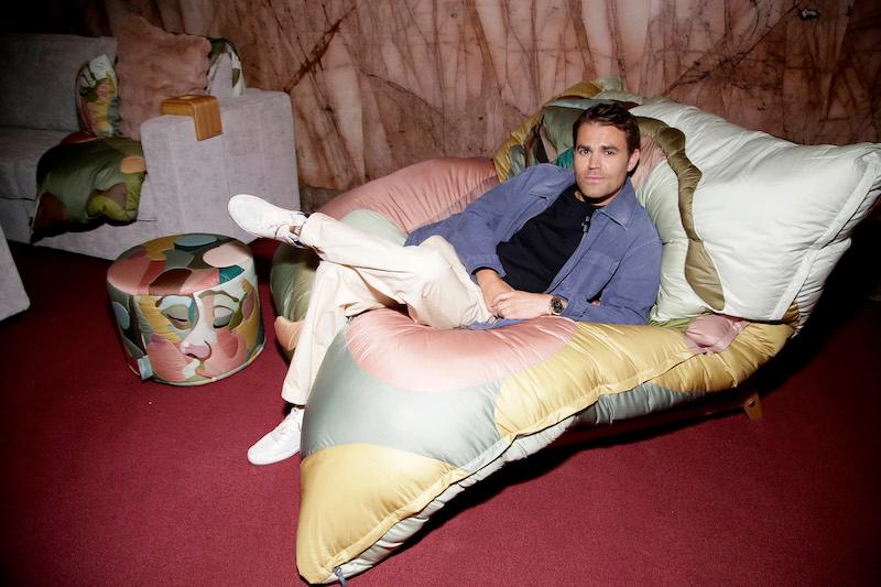 paul wesley on lovesac pillowsac accent chair