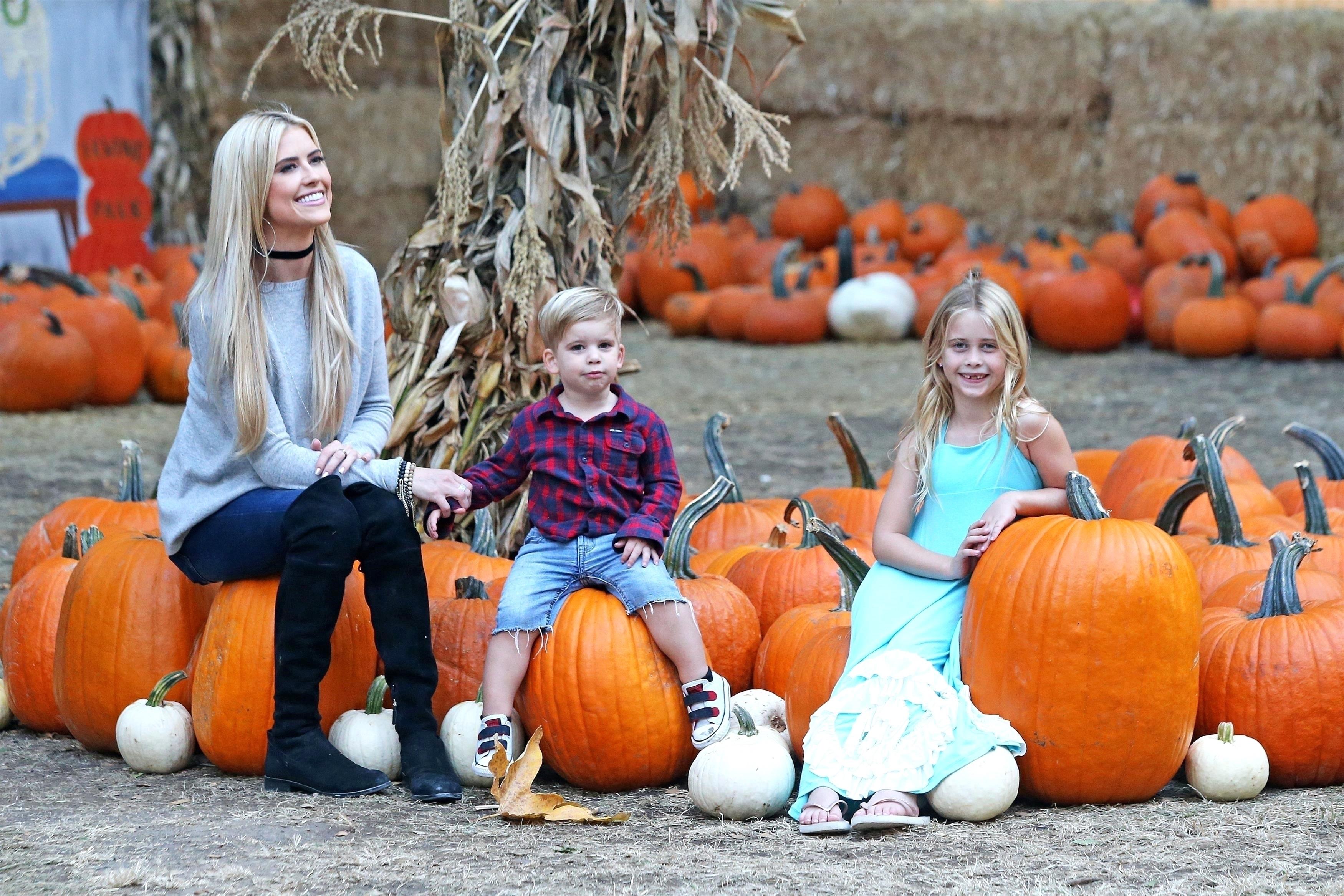 *EXCLUSIVE* Christina El Moussa and her little Pumpkin Patch Kids get ready for Halloween