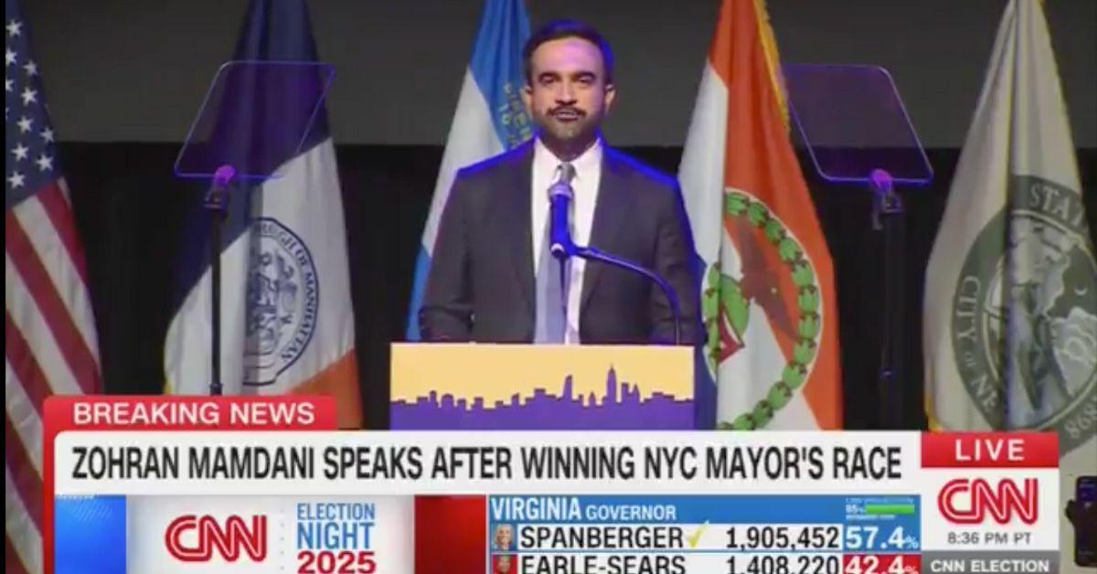 image of Zohran Mamdani responded to Donald Trump during his victory speech.