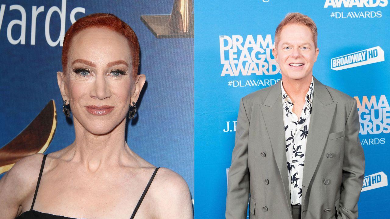 Split Image of Kathy Griffin and Jesse Tyler Ferguson
