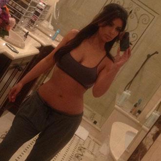 sweatpants and bra