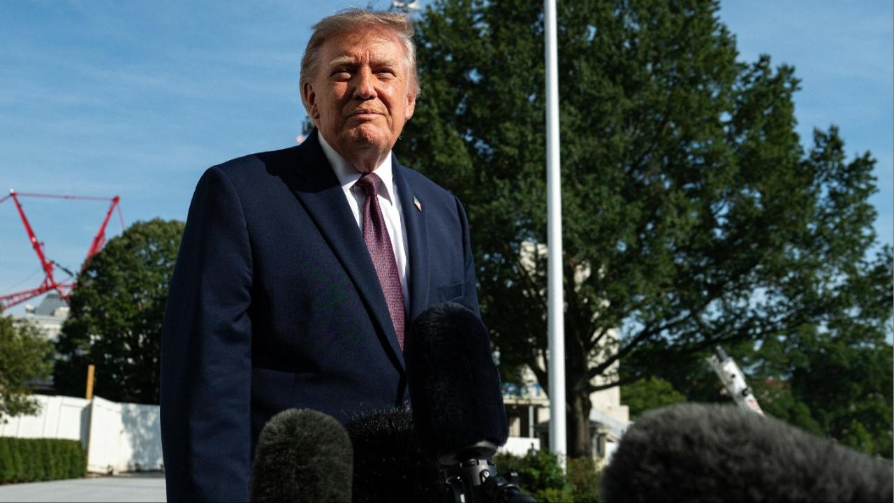 Donald Trump taking questions