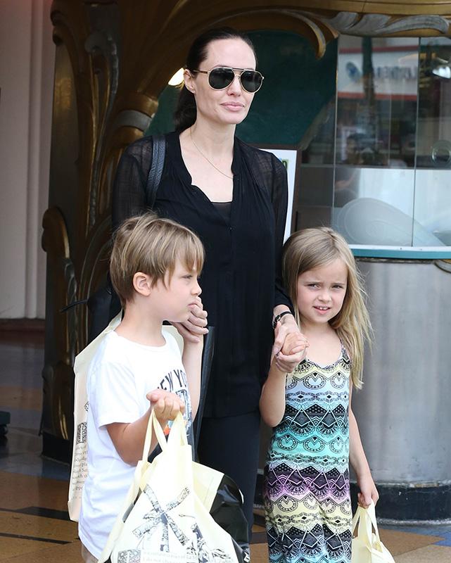 Angelina Jolie Takes Her Kids Shopping For Books