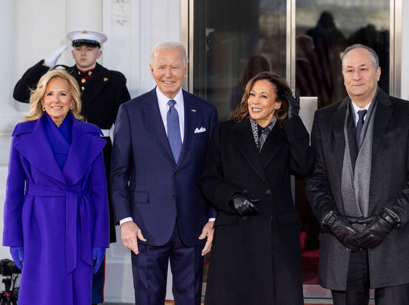 Photo of Jill Biden, Joe Biden, Kamala Harris and Doug Emhoff